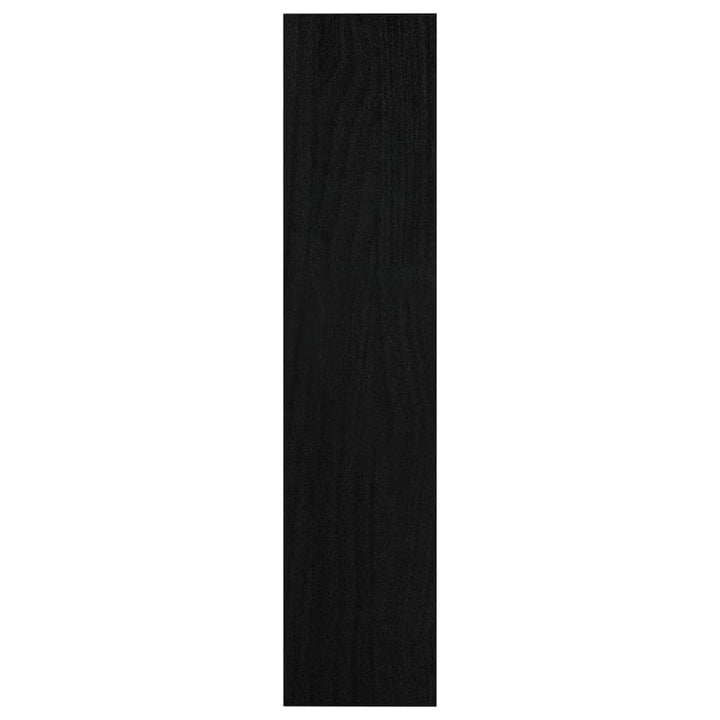 bogreol/rumdeler 100x30x135,5 cm massivt fyrretræ sort