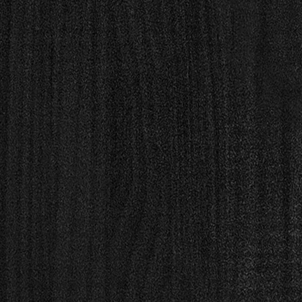 bogreol/rumdeler 100x30x135,5 cm massivt fyrretræ sort