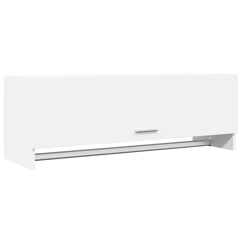 garderobeskab 100x32,5x35 cm konstrueret træ hvid