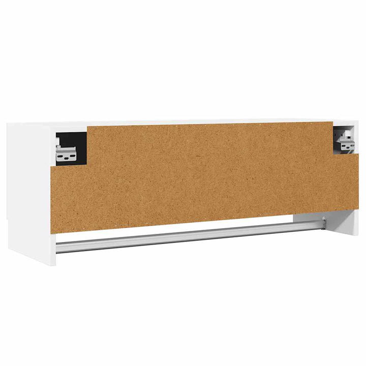 garderobeskab 100x32,5x35 cm konstrueret træ hvid
