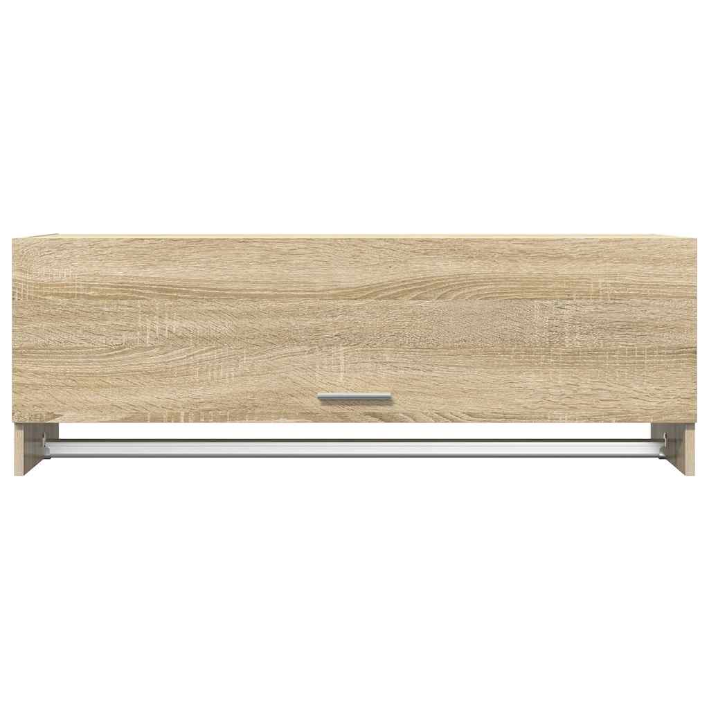 garderobeskab 100x32,5x35 cm konstrueret træ sonoma-eg