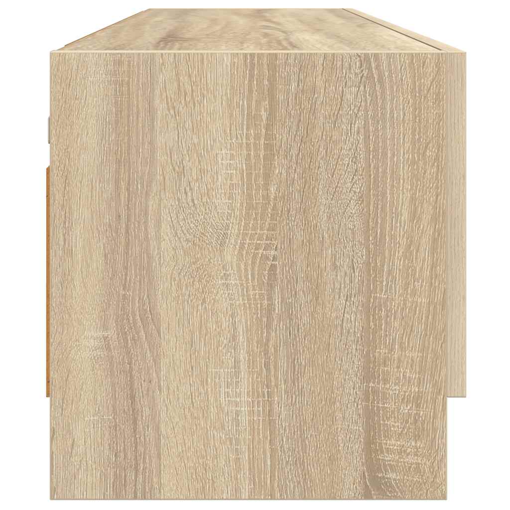 garderobeskab 100x32,5x35 cm konstrueret træ sonoma-eg