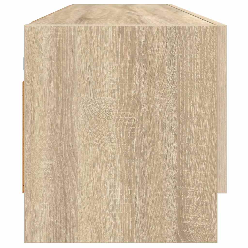 garderobeskab 100x32,5x35 cm konstrueret træ sonoma-eg
