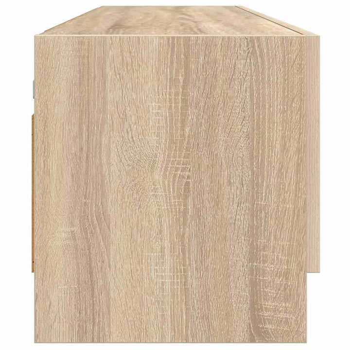 garderobeskab 100x32,5x35 cm konstrueret træ sonoma-eg