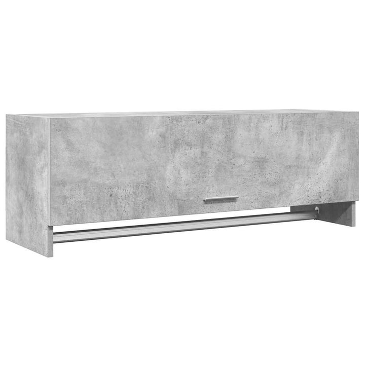 garderobeskab 100x32,5x35 cm konstrueret træ betongrå