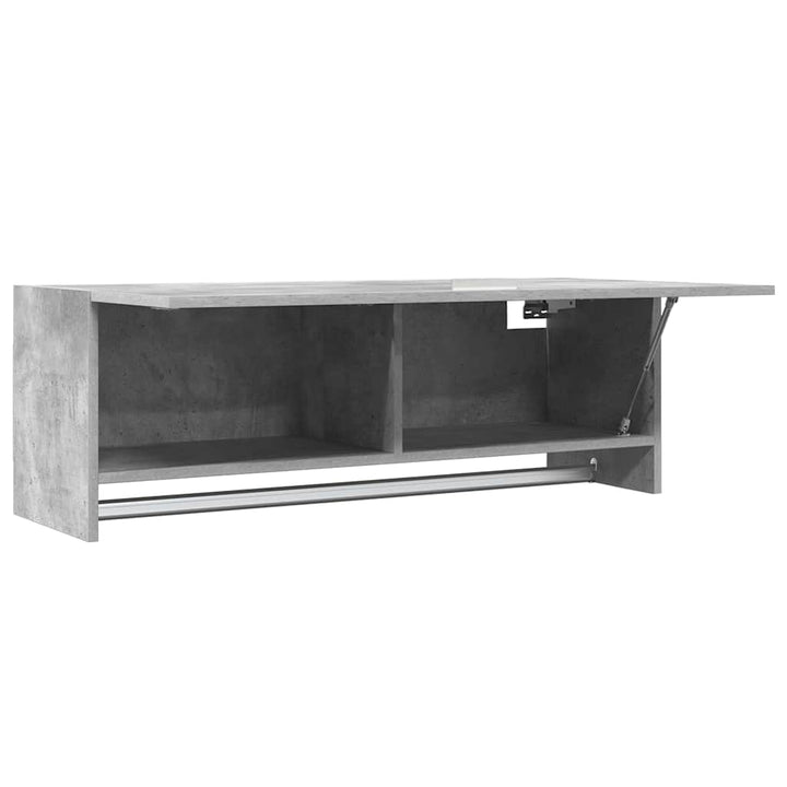 garderobeskab 100x32,5x35 cm konstrueret træ betongrå