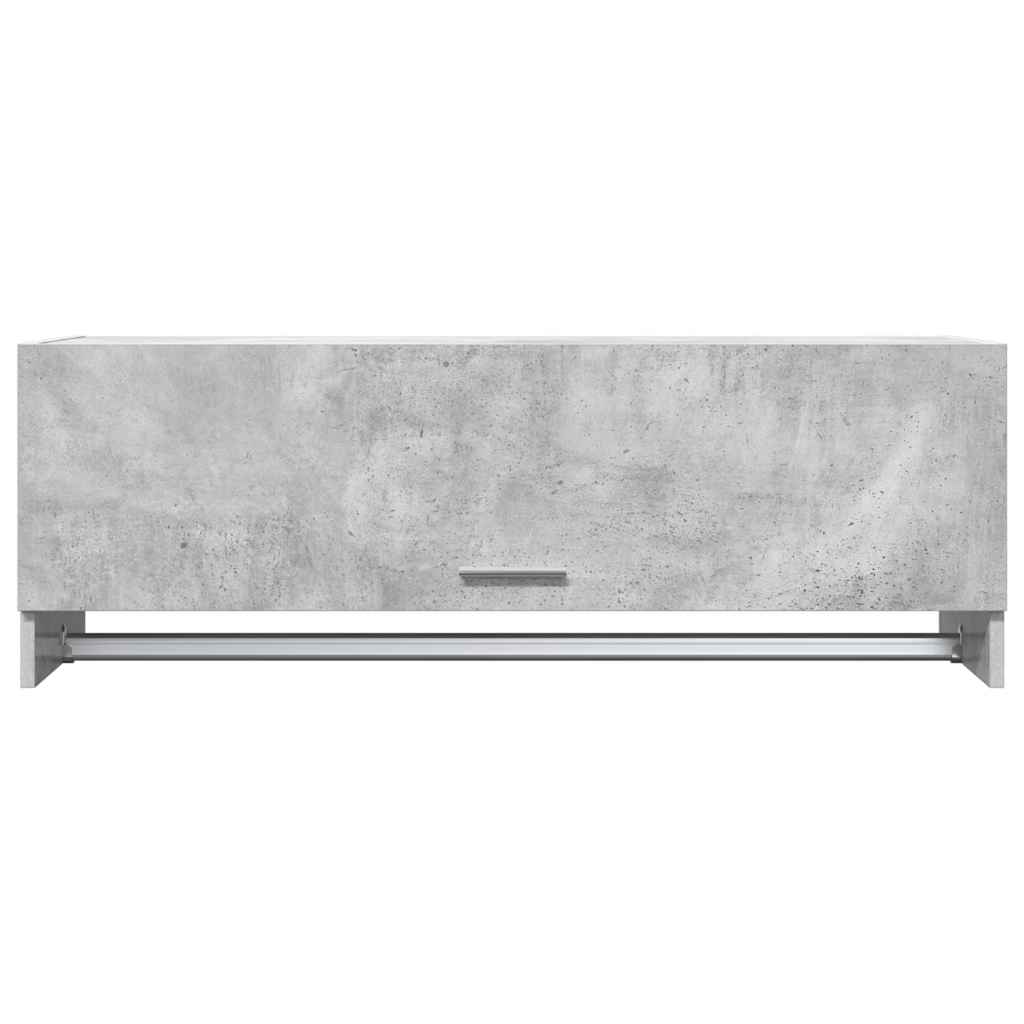 garderobeskab 100x32,5x35 cm konstrueret træ betongrå