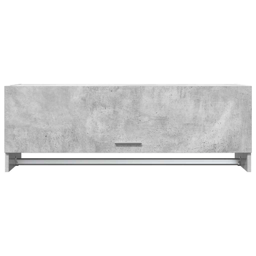 garderobeskab 100x32,5x35 cm konstrueret træ betongrå