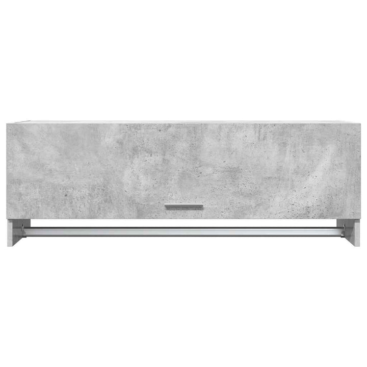 garderobeskab 100x32,5x35 cm konstrueret træ betongrå