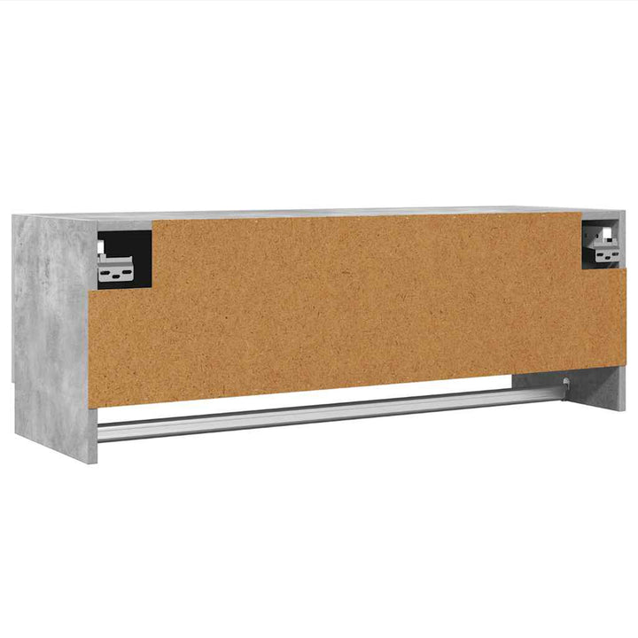 garderobeskab 100x32,5x35 cm konstrueret træ betongrå