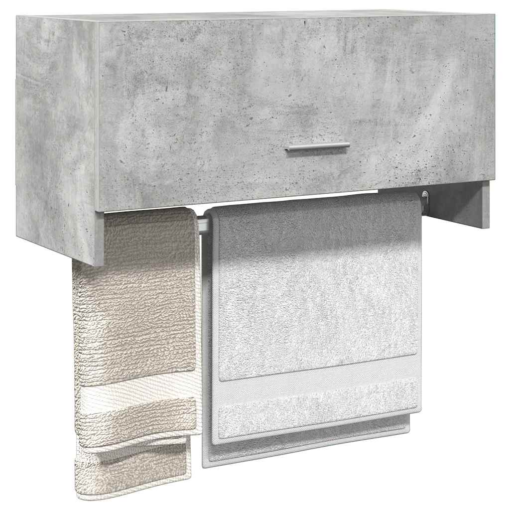 garderobe 70x32,5x35 cm konstrueret træ betongrå