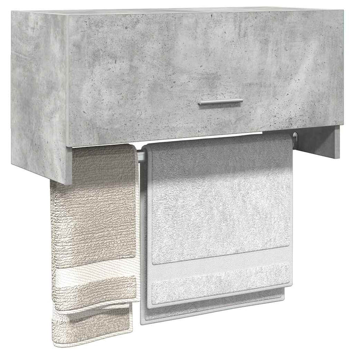 garderobe 70x32,5x35 cm konstrueret træ betongrå