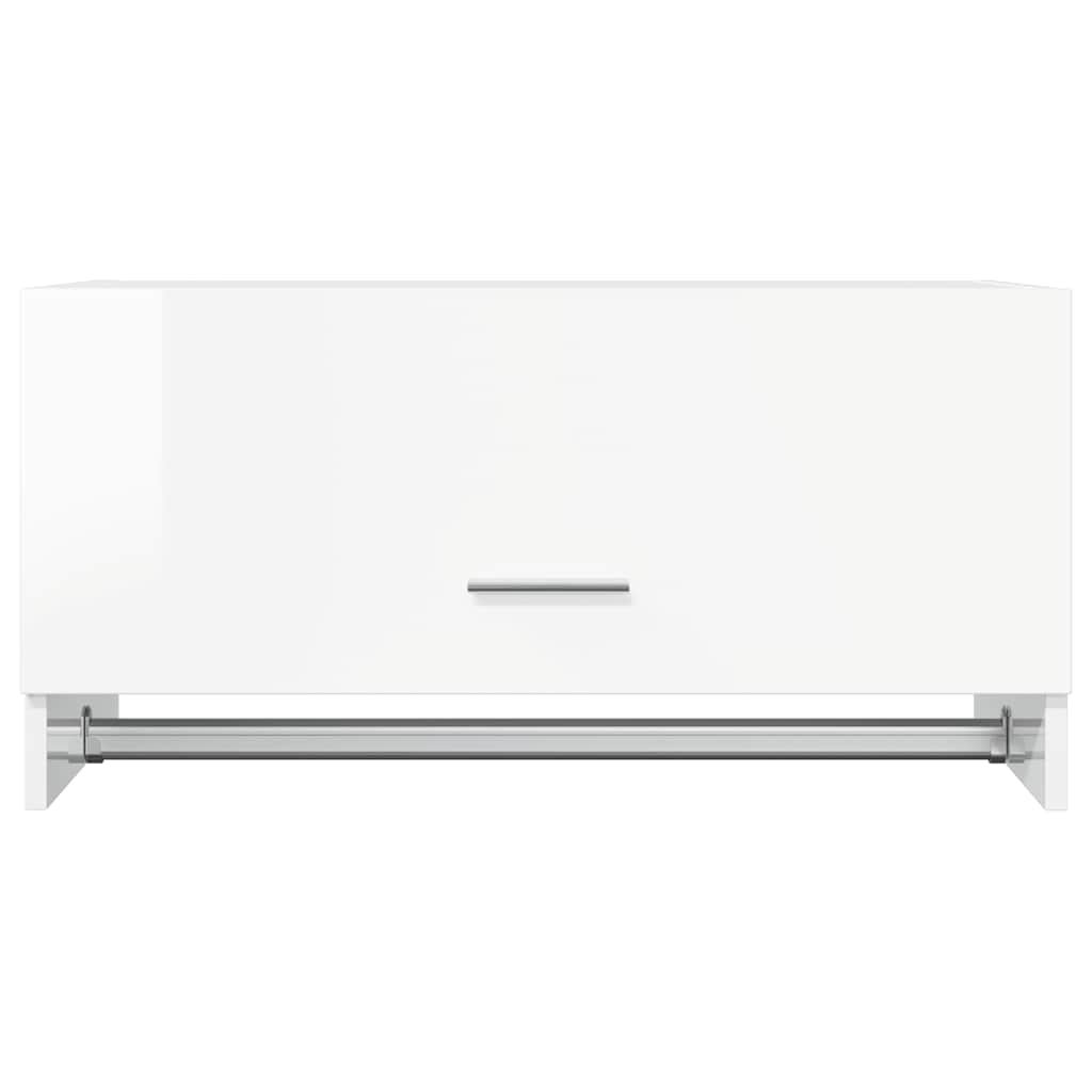 garderobe 70x32,5x35 cm konstrueret træ hvid højglans