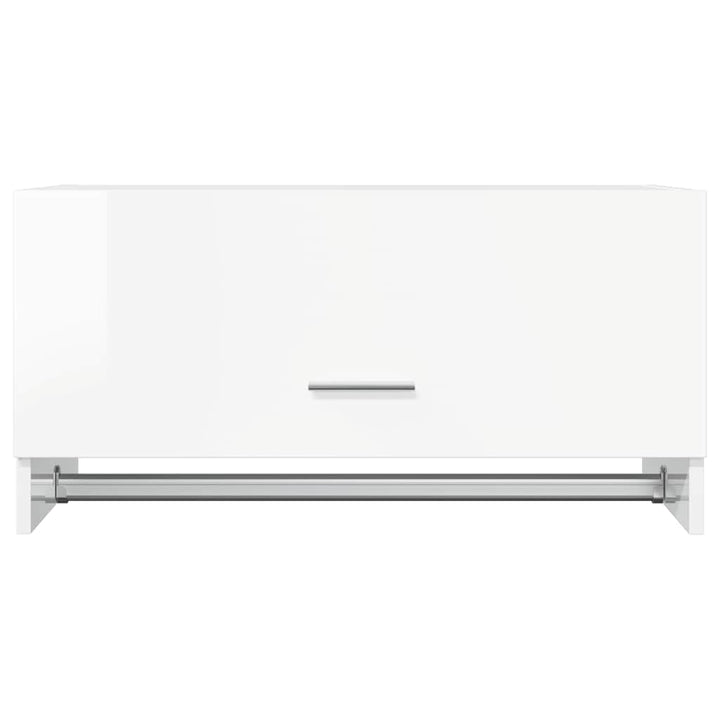 garderobe 70x32,5x35 cm konstrueret træ hvid højglans