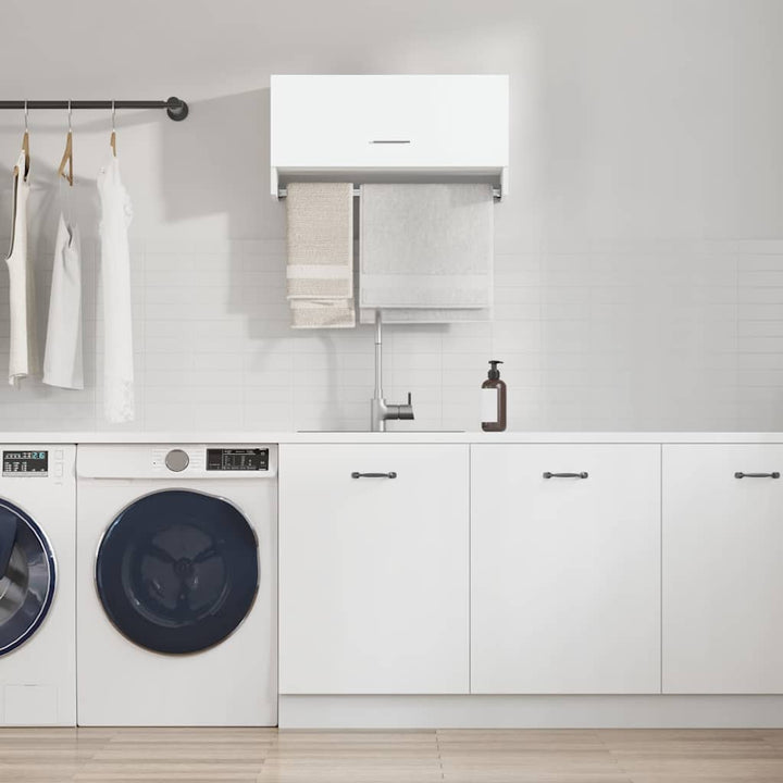 garderobe 70x32,5x35 cm konstrueret træ hvid højglans