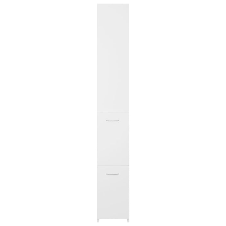 badeværelsesskab 25x26,5x170 cm konstrueret træ hvid