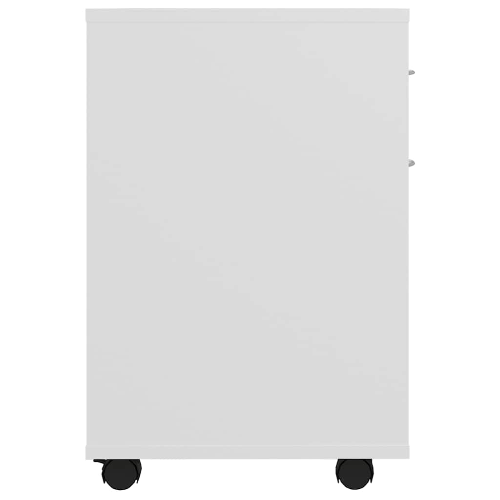 rulleskab 45x38x54 cm konstrueret træ hvid