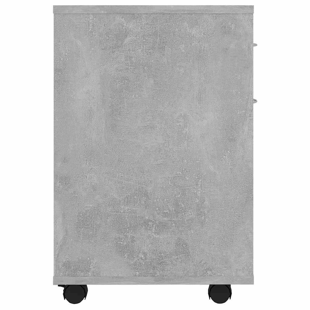 rulleskab 45x38x54 cm konstrueret træ betongrå