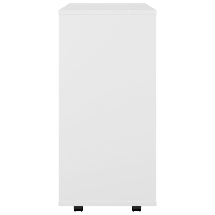 rulleskab 60x35x75 cm konstrueret træ hvid