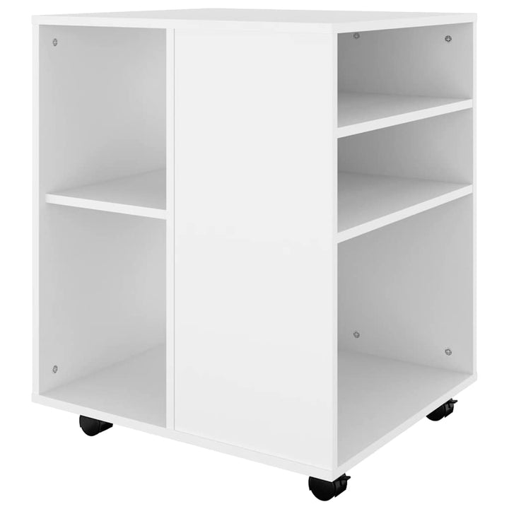 rulleskab 60x53x72 cm konstrueret træ hvid