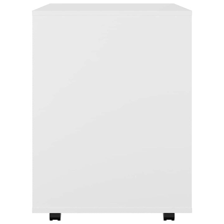 rulleskab 60x53x72 cm konstrueret træ hvid