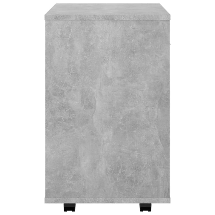 rulleskab 46x36x59 cm konstrueret træ betongrå
