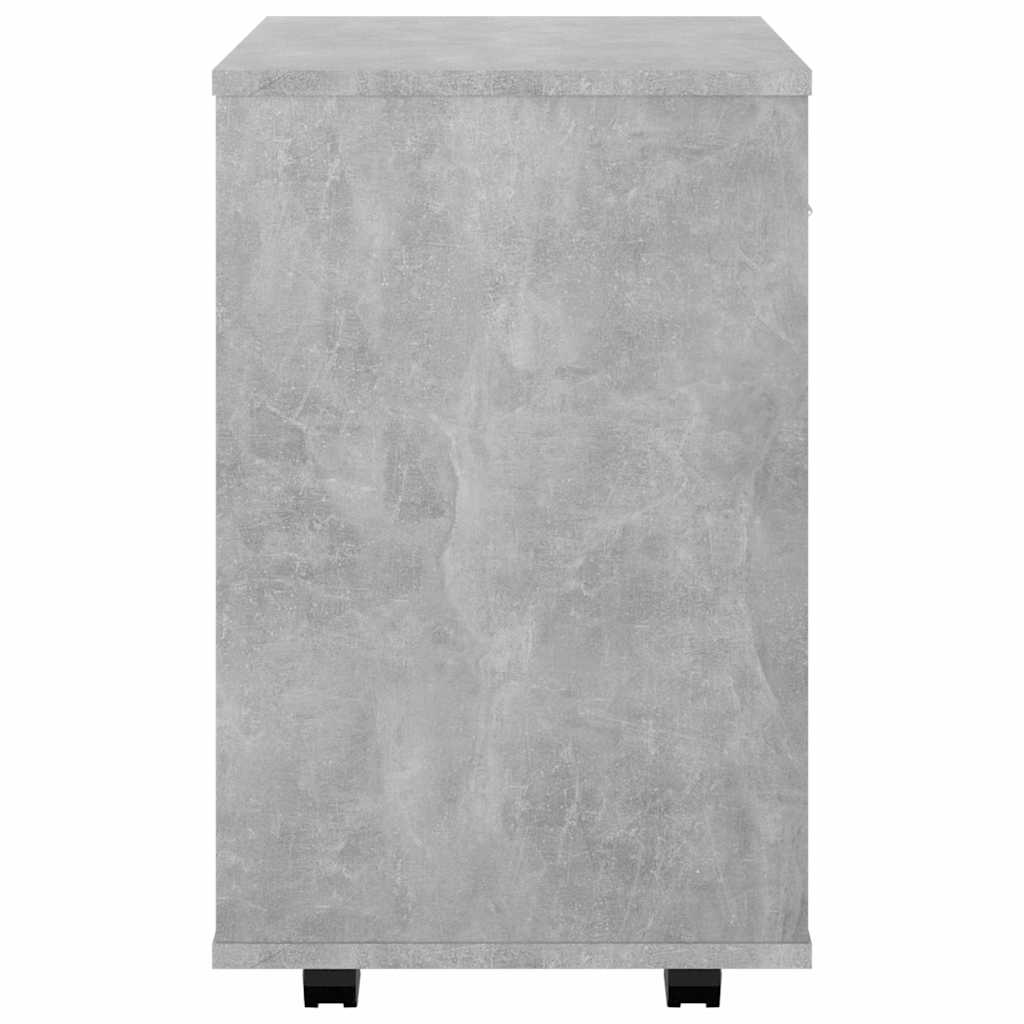 rulleskab 46x36x59 cm konstrueret træ betongrå