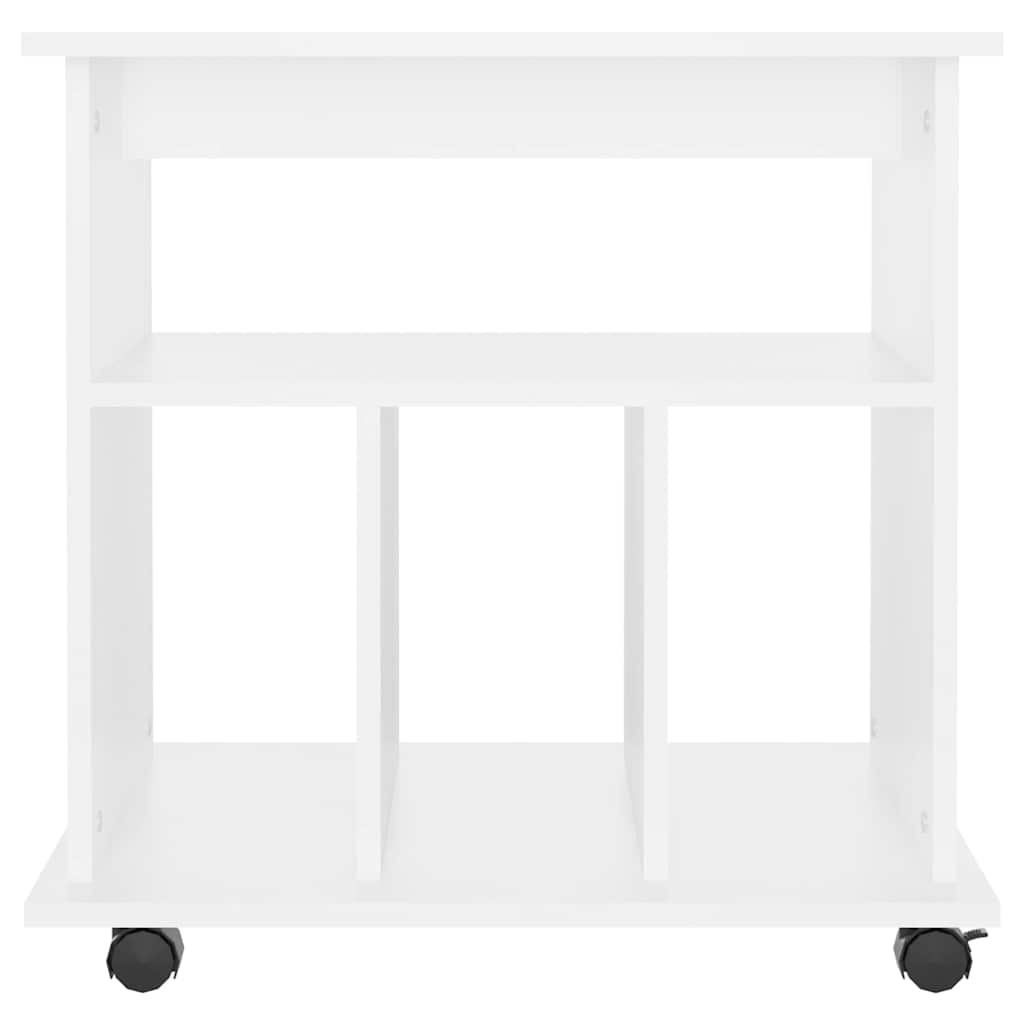 rulleskab 60x45x60 cm konstrueret træ hvid