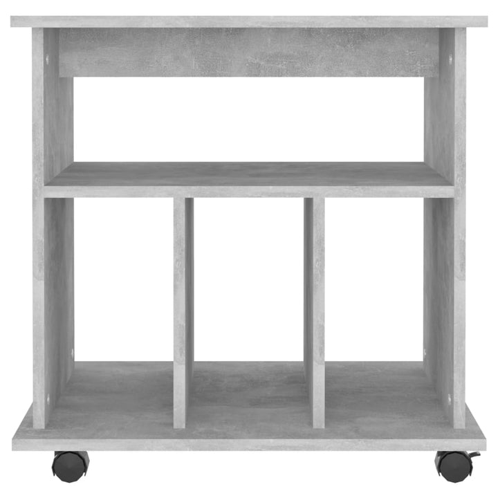 rulleskab 60x45x60 cm konstrueret træ betongrå