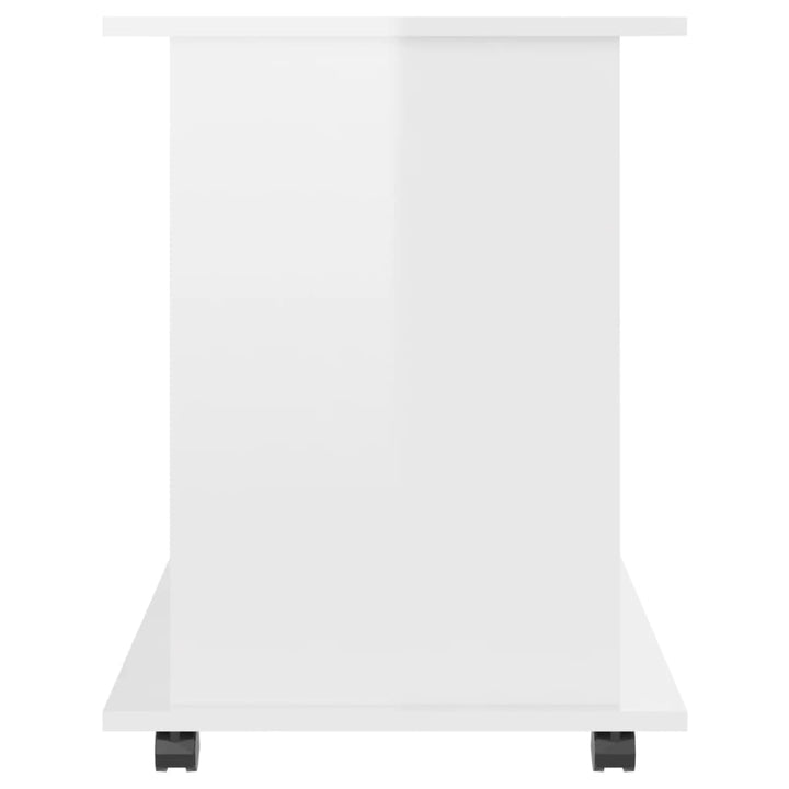 rulleskab 60x45x60 cm konstrueret træ hvid højglans