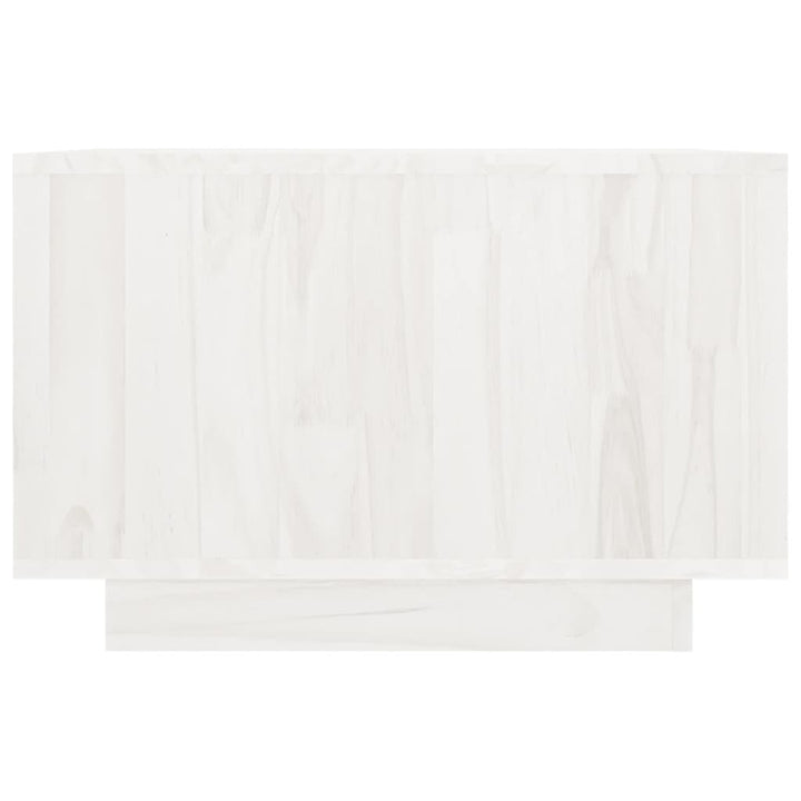 sofabord 50x50x33,5 cm massivt fyrretræ hvid