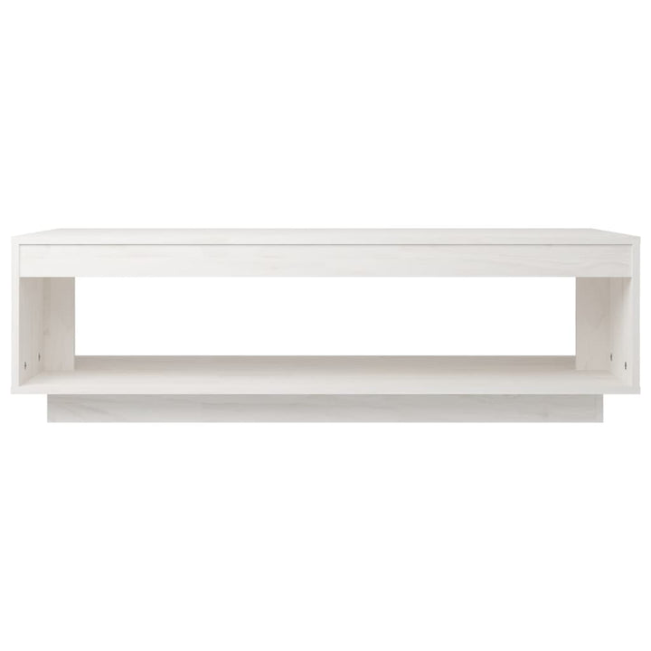 sofabord 110x50x33,5 cm massivt fyrretræ hvid
