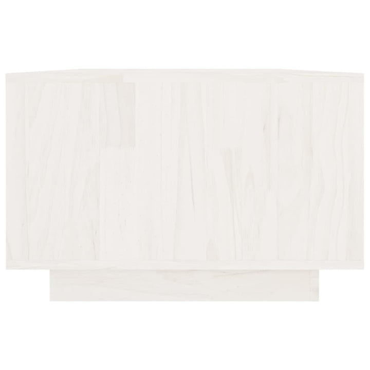 sofabord 110x50x33,5 cm massivt fyrretræ hvid