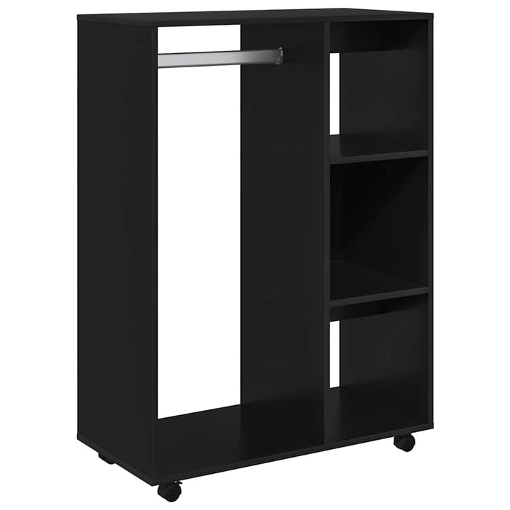 klædeskab 80x40x110 cm konstrueret træ sort