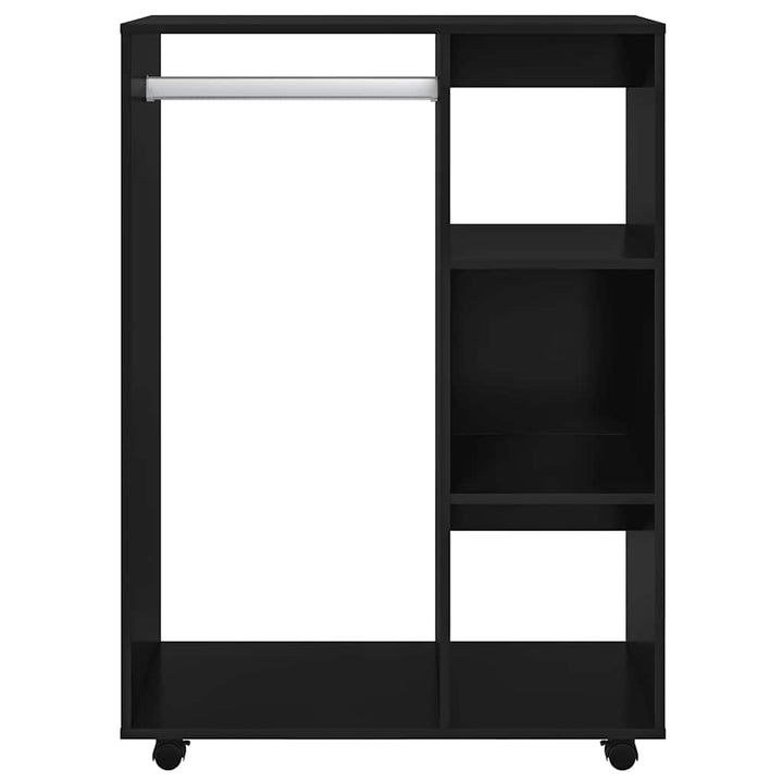 klædeskab 80x40x110 cm konstrueret træ sort