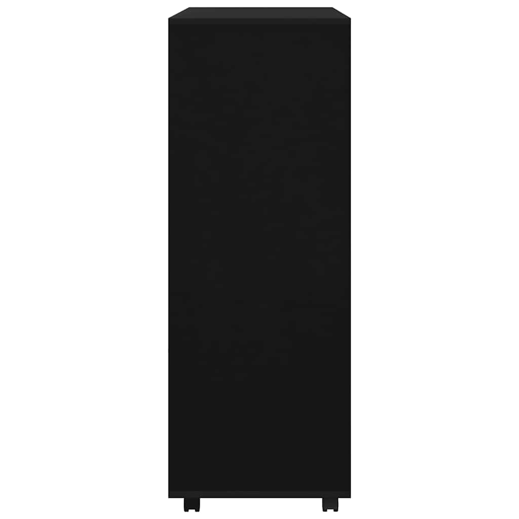 klædeskab 80x40x110 cm konstrueret træ sort