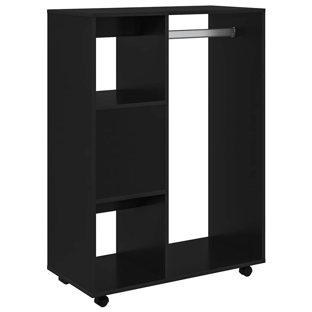 klædeskab 80x40x110 cm konstrueret træ sort