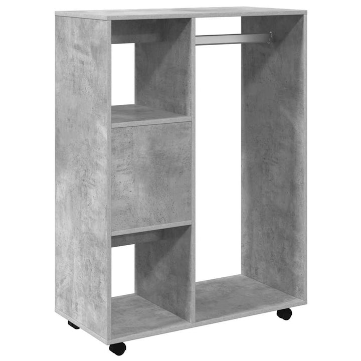 klædeskab 80x40x110 cm konstrueret træ betongrå