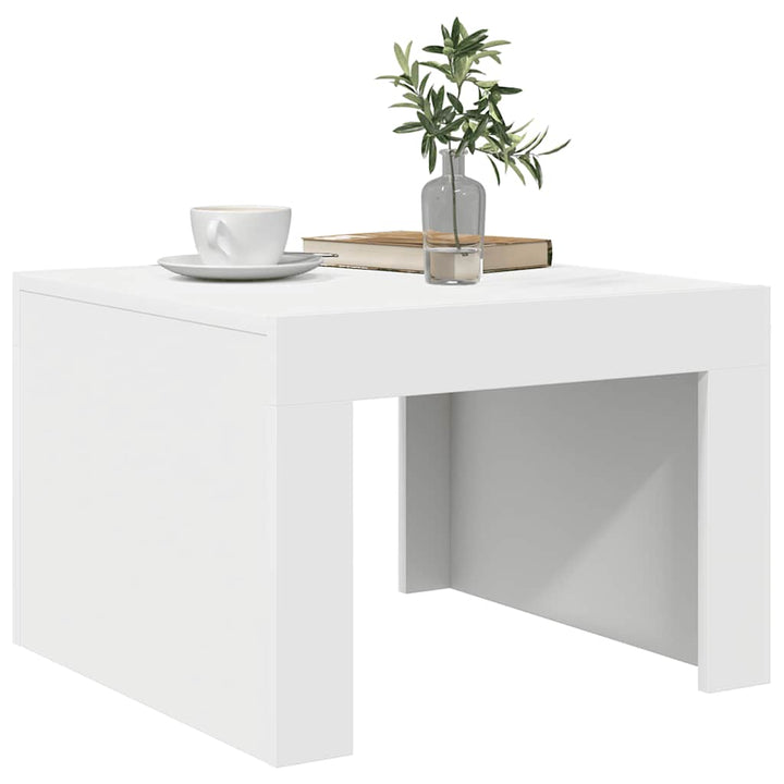 sofabord 50x50x35 cm konstrueret træ hvid