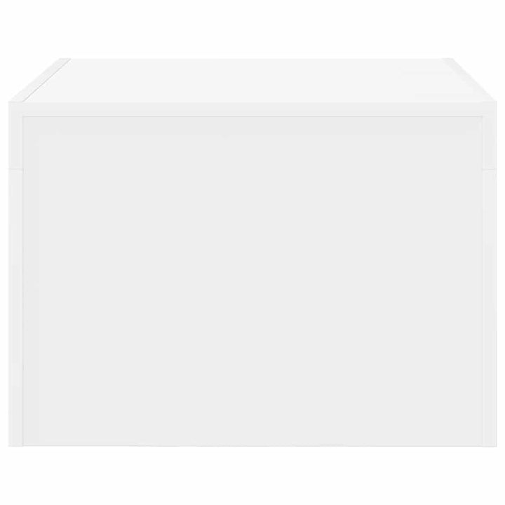sofabord 50x50x35 cm konstrueret træ hvid