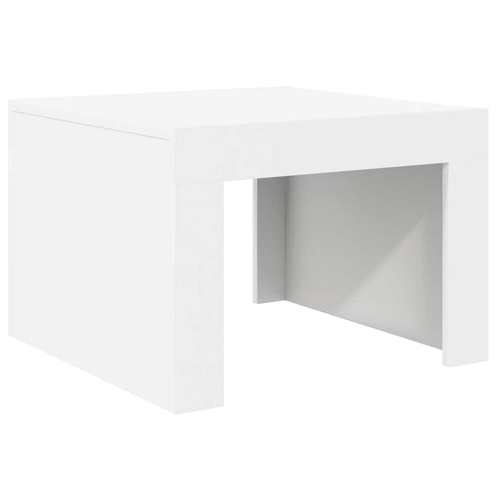 sofabord 50x50x35 cm konstrueret træ hvid