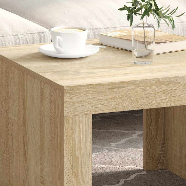 sofabord 50x50x35 cm konstrueret træ sonoma-eg
