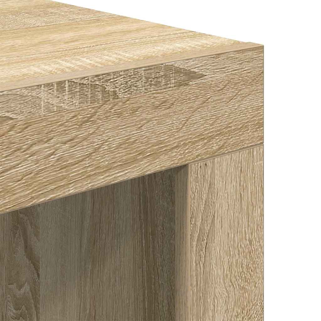 sofabord 50x50x35 cm konstrueret træ sonoma-eg