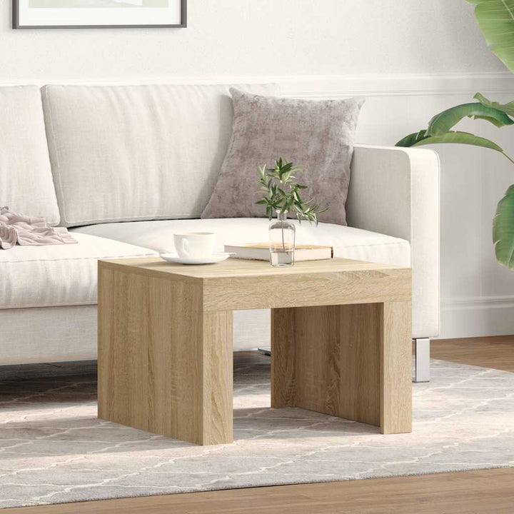 sofabord 50x50x35 cm konstrueret træ sonoma-eg