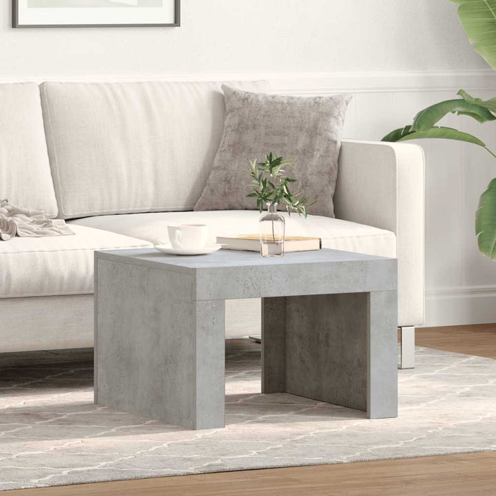 sofabord 50x50x35 cm konstrueret træ betongrå