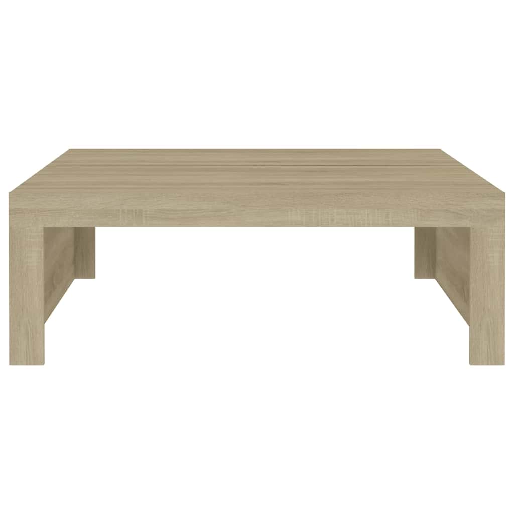 sofabord 100x100x35 cm konstrueret træ røget egetræsfarve