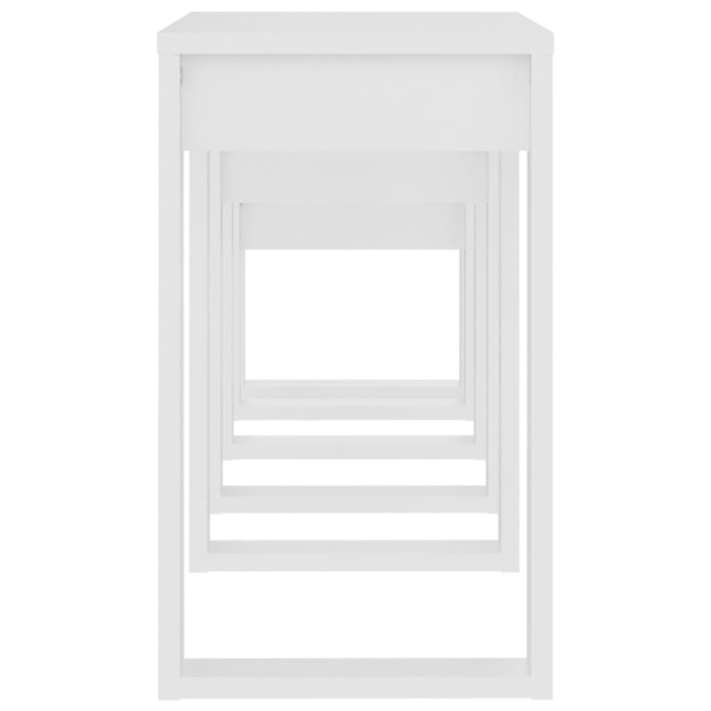 indskudsborde 3 stk. hvidt konstrueret træ