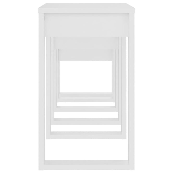 indskudsborde 3 stk. hvidt konstrueret træ