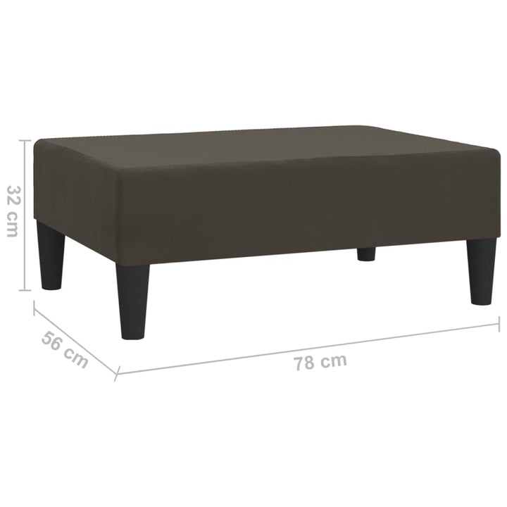 fodskammel 78x56x32 cm fløjl mørkegrå