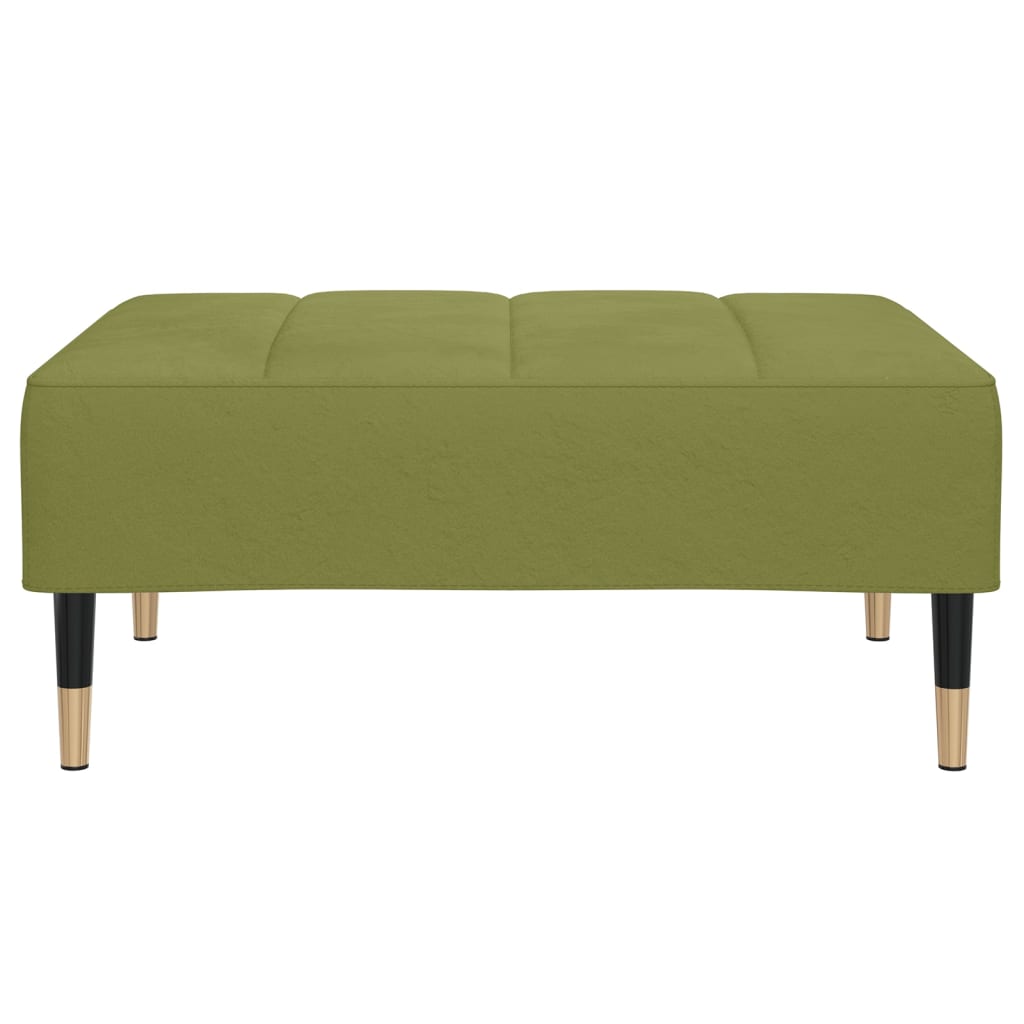 fodskammel 78x56x32 cm fløjl lysegrøn